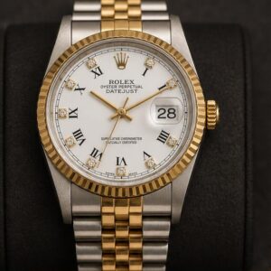 Rolex Datejust 36mm Ref. 16233 — White Roman Diamond Dial, Box & Papers